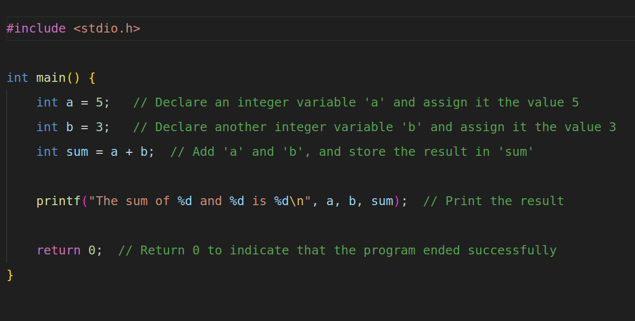 simple c programm for beginner
