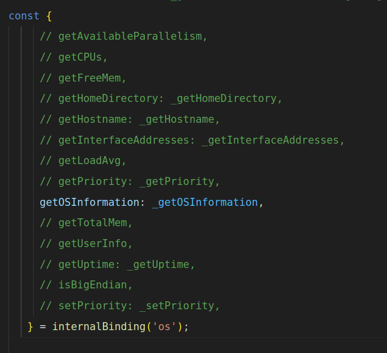 simple node program  os type() 