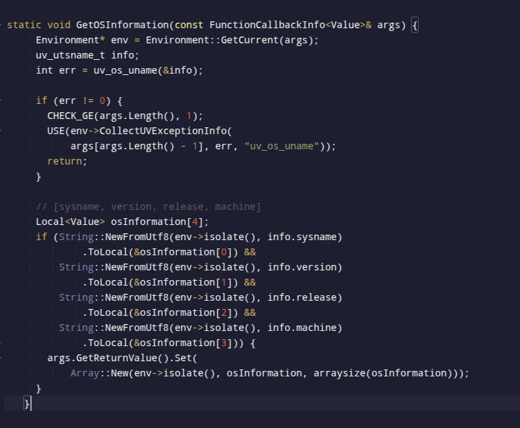 simple node program  os type() 