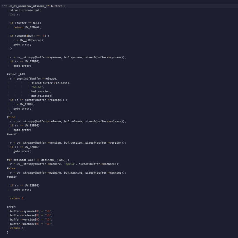 simple node program  os type() 