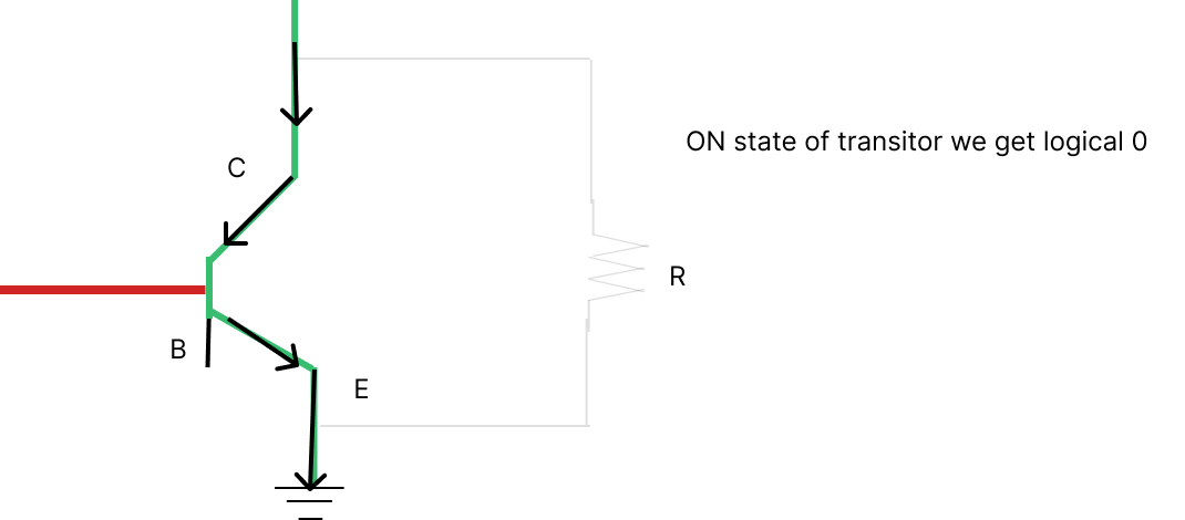 picture of open collector mechanism when no base trigger and how to solve it 