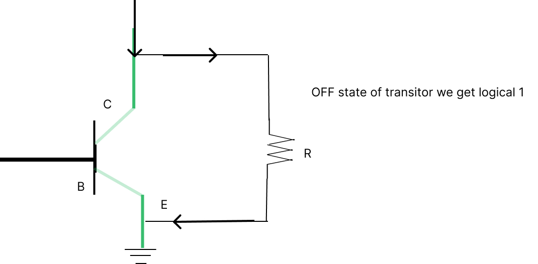 picture of open collector mechanism when no base trigger and how to solve it 