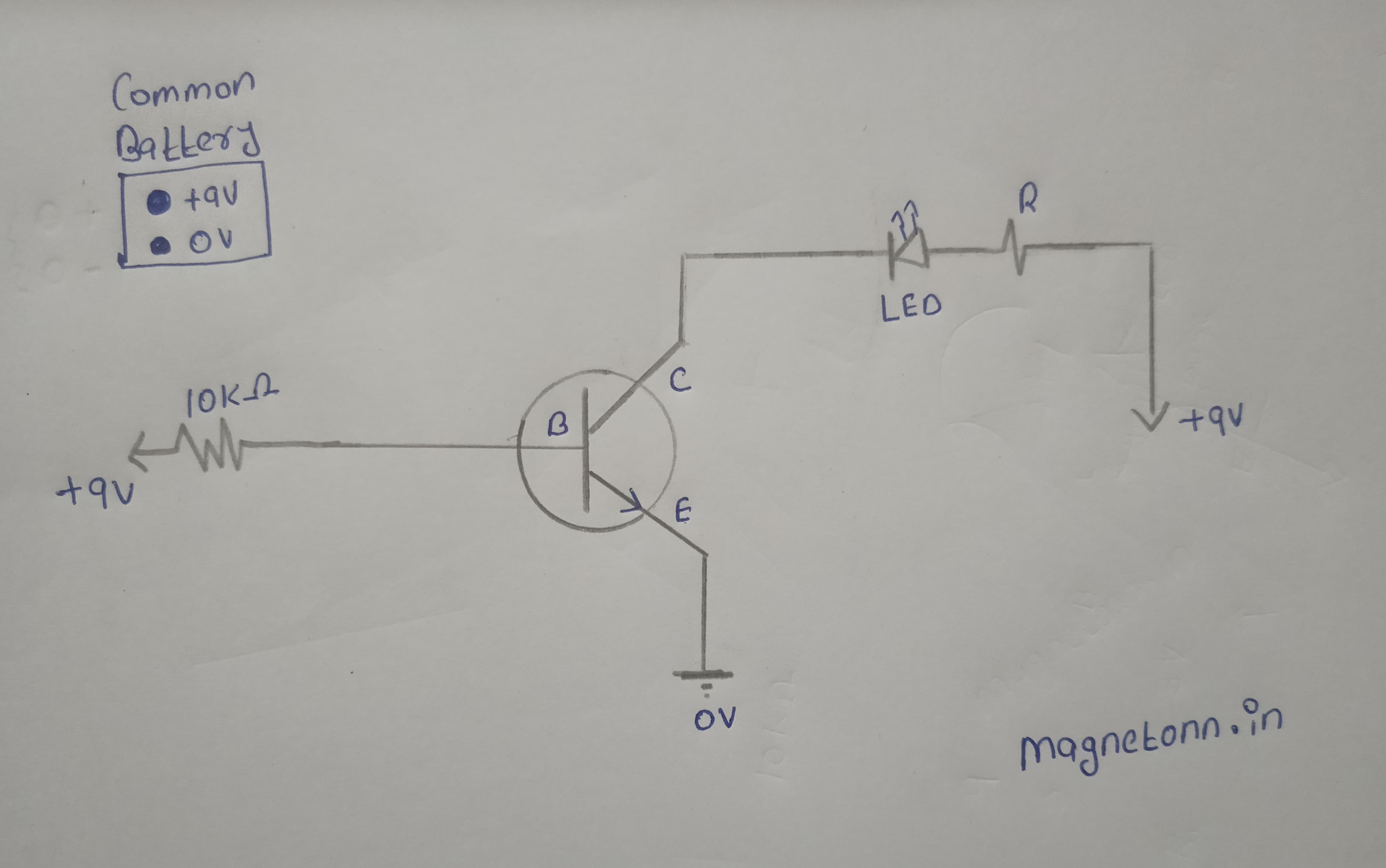 transistor as a switch with single  sources
